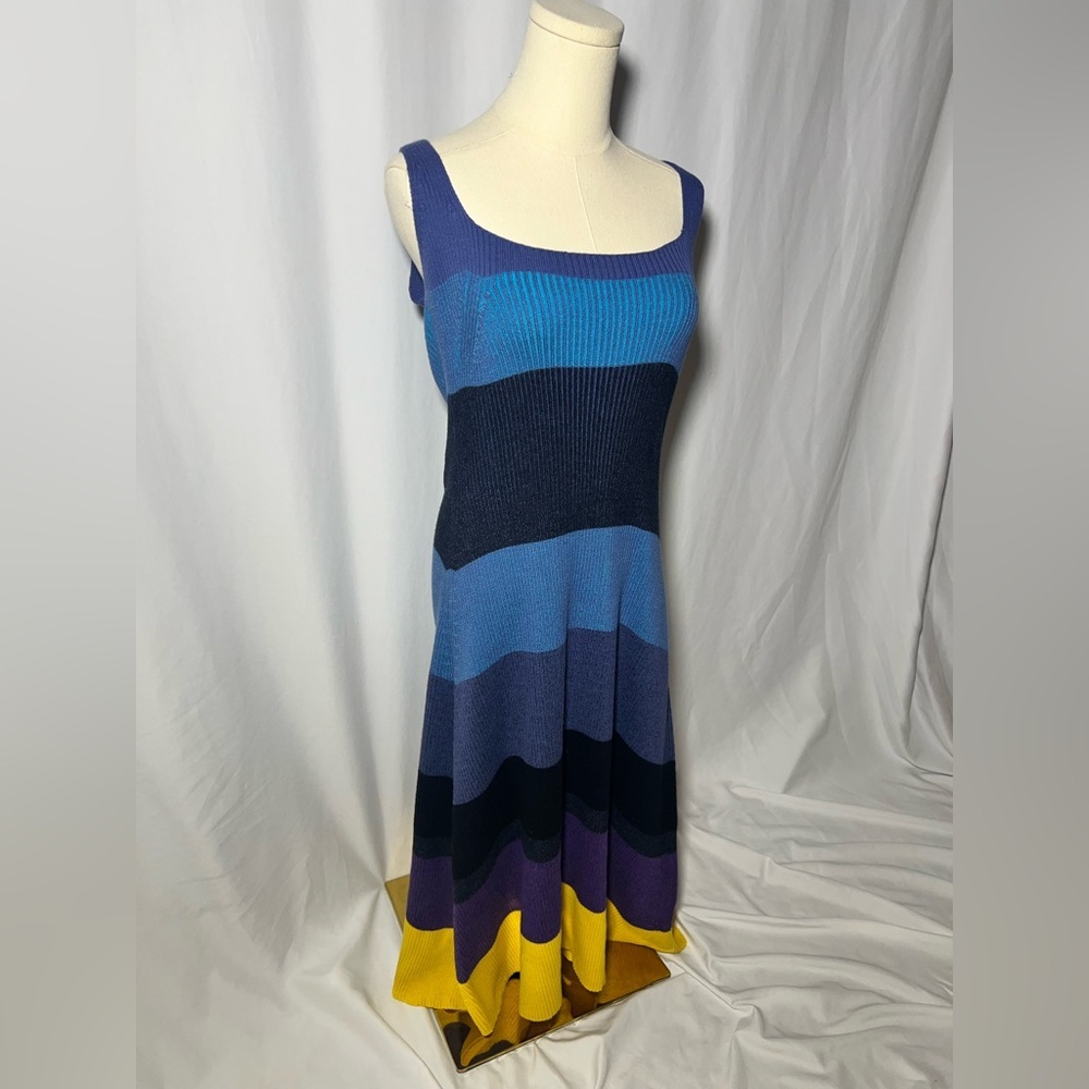 Mara Hoffman Sleeveless Knit Color-block Midi Dress | L - Picture 3 of 9